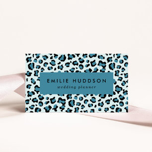 Leopard Print, Leopard Spots, Blue Leopard Business Card