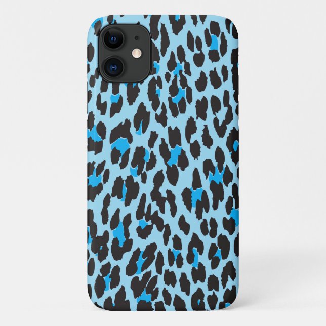 Leopard Print, Leopard Spots, Blue Leopard Case-Mate iPhone Case (Back)