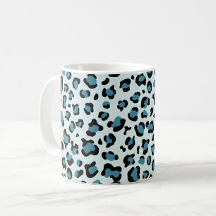 Leopard Print, Leopard Spots, Blue Leopard Coffee Mug