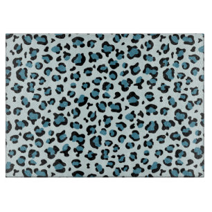Leopard Print, Leopard Spots, Blue Leopard Cutting Board