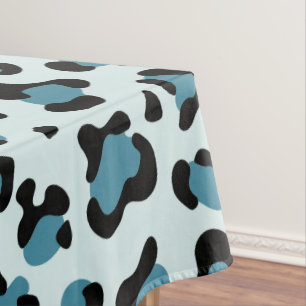 Leopard Print, Leopard Spots, Blue Leopard Tablecloth