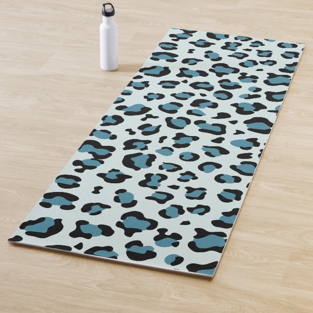 Leopard Print, Leopard Spots, Blue Leopard Yoga Mat (In Situ)