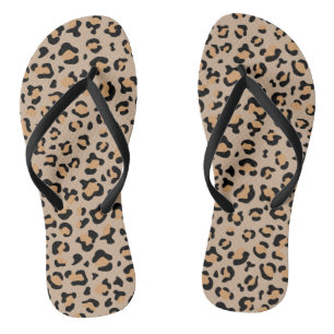 Leopard Print, Leopard Spots, Brown Leopard Flip Flops
