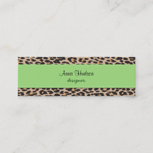 Leopard Print, Leopard Spots, Brown Leopard Mini Business Card
