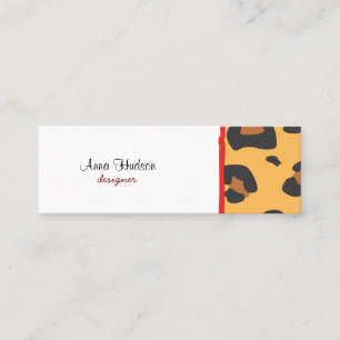 Leopard Print, Leopard Spots, Brown Leopard Mini Business Card