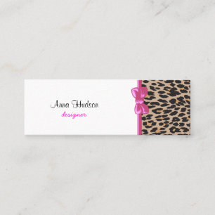 Leopard Print, Leopard Spots, Brown Leopard Mini Business Card