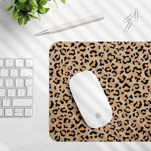 Leopard Print, Leopard Spots, Brown Leopard Mouse Mat