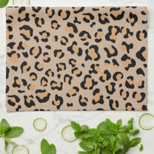 Leopard Print, Leopard Spots, Brown Leopard Tea Towel