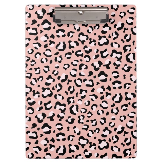 Leopard Print, Leopard Spots, Pink Leopard Clipboard (Front)
