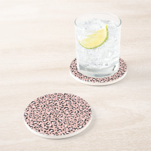 Leopard Print, Leopard Spots, Pink Leopard Coaster
