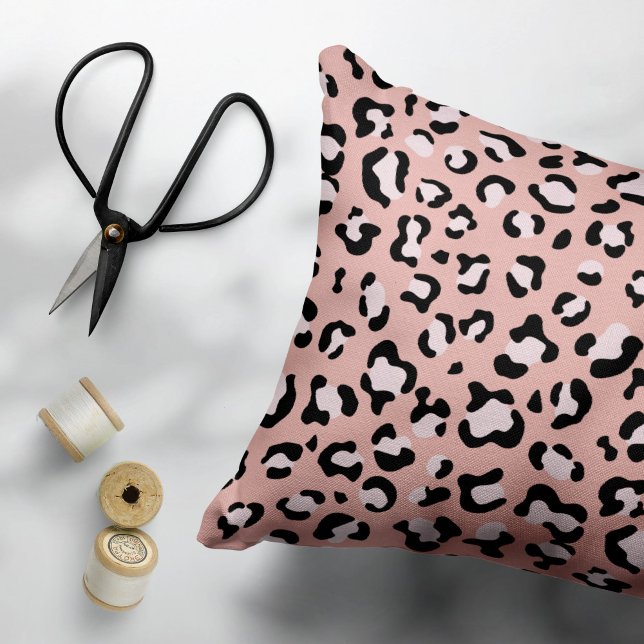 Leopard Print, Leopard Spots, Pink Leopard Decorative Cushion (Creator Uploaded)