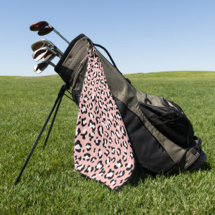 Leopard Print, Leopard Spots, Pink Leopard Golf Towel