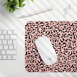 Leopard Print, Leopard Spots, Pink Leopard Mouse Mat