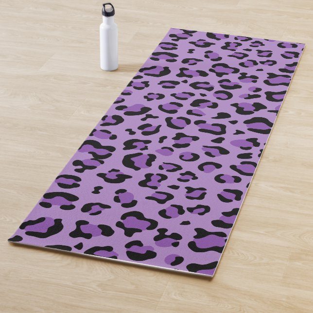Leopard Print, Leopard Spots, Purple Leopard Yoga Mat (In Situ)
