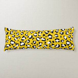 Leopard Print, Leopard Spots, Yellow Leopard Body Cushion