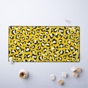 Leopard Print, Leopard Spots, Yellow Leopard Desk Mat