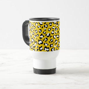 Leopard Print, Leopard Spots, Yellow Leopard Travel Mug