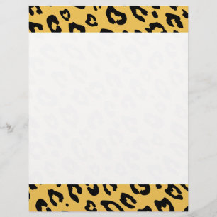 Leopard print letterhead writing paper