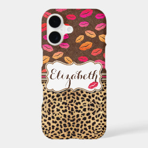 Leopard Print Lips Kisses Personalized