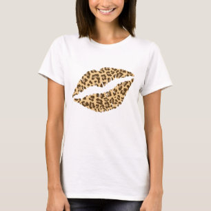 Leopard Print Lips T-Shirt