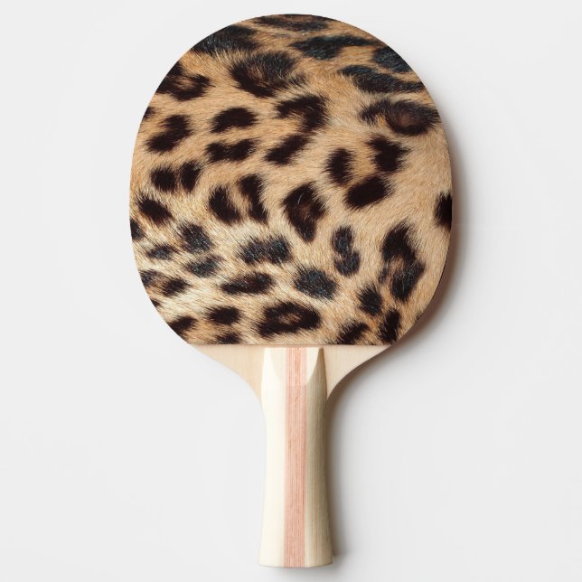 leopard print look texture ping pong paddle (Front)