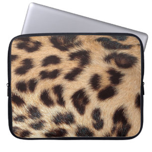 leopard print look texture trendy laptop sleeve