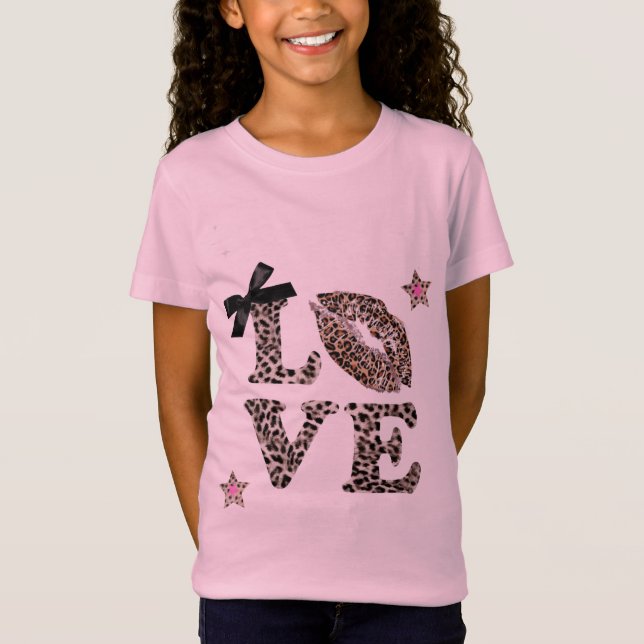 Leopard Print Love & Coquette T-Shirt (Front)