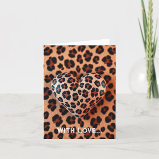 Leopard Print Love Holiday Card