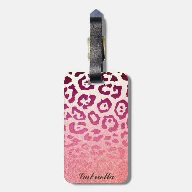 Leopard Print Luggage Tag (Back Vertical)