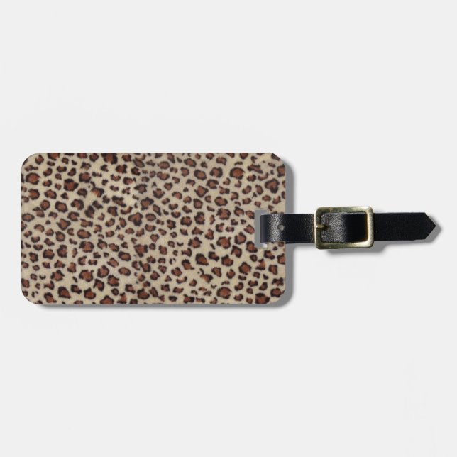 Leopard Print Luggage Tag (Front Horizontal)