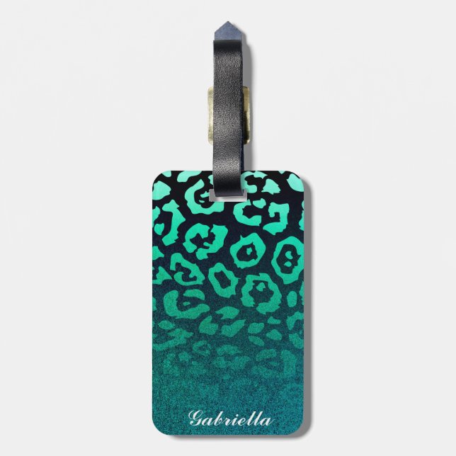 Leopard Print Luggage Tag (Back Vertical)