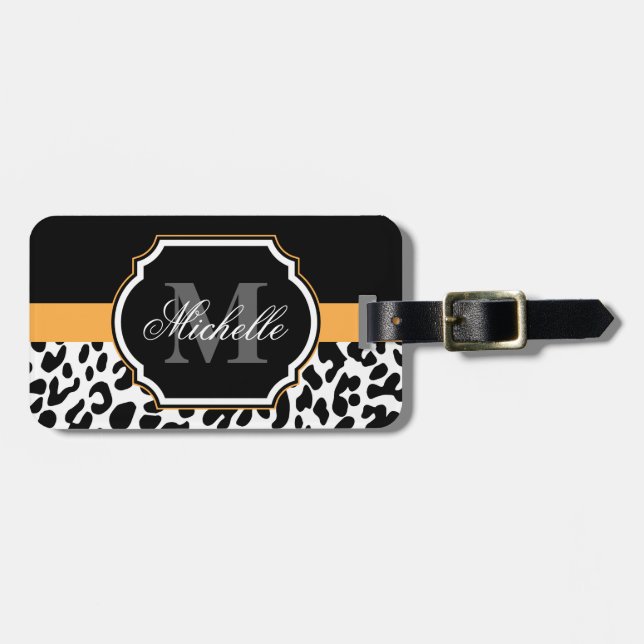 Leopard Print Luggage Tag (Front Horizontal)