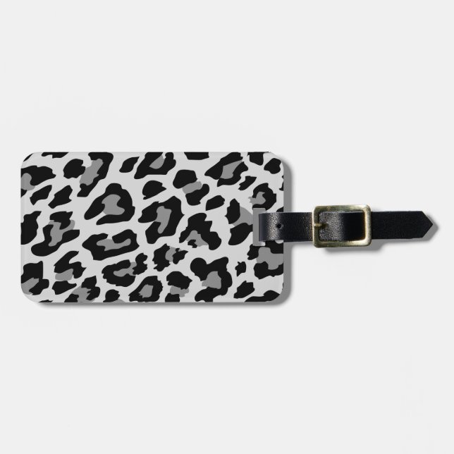 leopard print luggage tag (Front Horizontal)