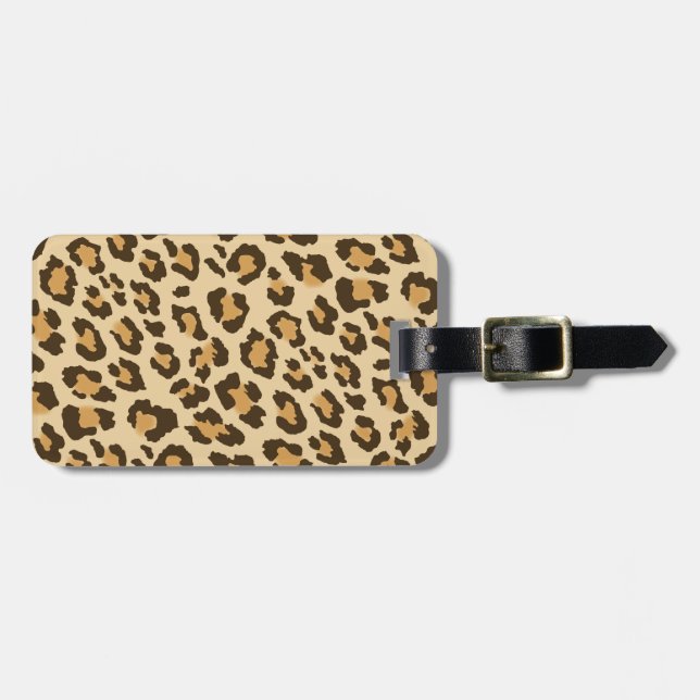 Leopard Print Luggage Tag (Front Horizontal)