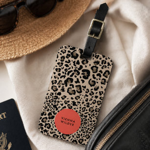 Leopard Print Luggage Tag Stylish Travel Tags