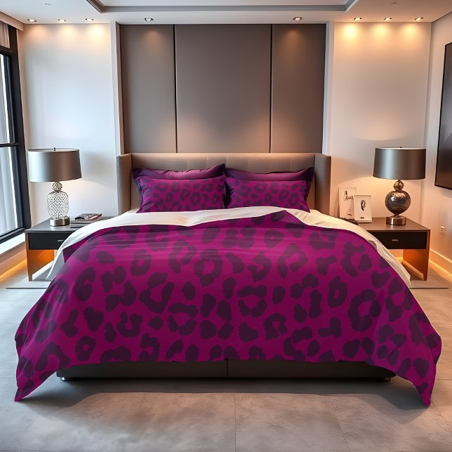 Leopard-Print Magenta- Pillowcase (Leopard-Print Magenta- Pillow Case)