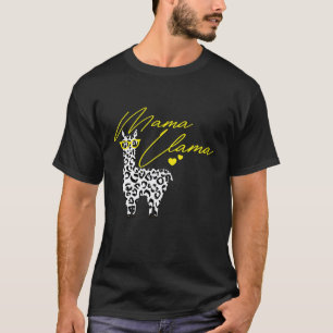Leopard Print Mama Llama Leopard Mama Llama Mama L T-Shirt