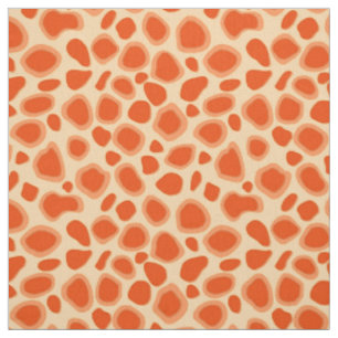 Leopard Print - Mandarin and light orange Fabric