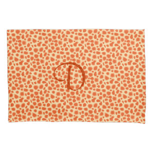 Leopard Print - Mandarin and light orange Pillowcase