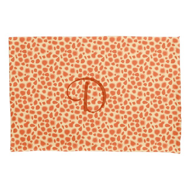 Leopard Print - Mandarin and light orange Pillowcase (Front)