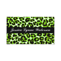 Leopard Print Modern Professional Business Cards