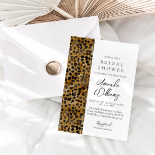 Leopard Print Modern Trendy Bridal Shower  Invitation