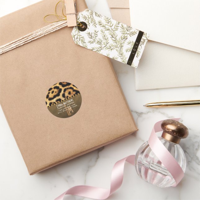 Leopard Print Monogram Address Labels (Gifting)