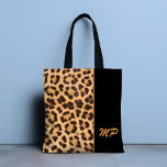 Leopard Print Monogram Stylish Personalised  Tote Bag<br><div class="desc">Leopard Print Monogram Stylish Personalised Tote Bag is absolutely puurr-fect with a leopard fur print. Add your monogram to personalise or delete the text for your custom tote bag. Designed for you by Evco Studio www.zazzle.com/store/evcostudio</div>