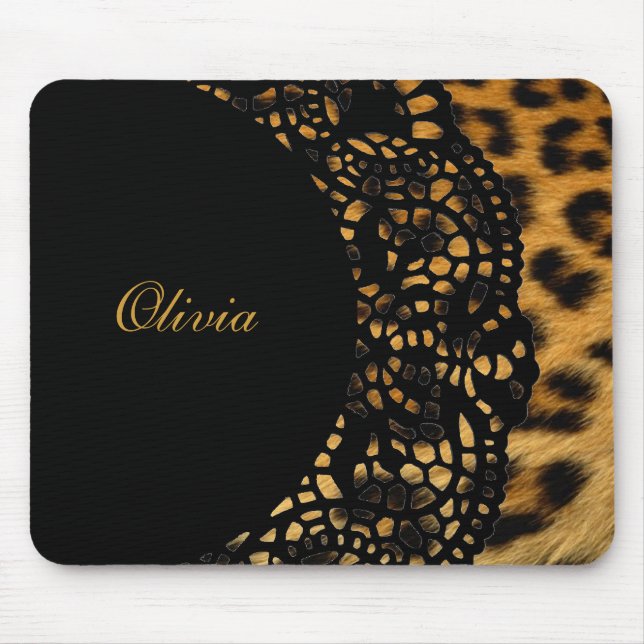 Leopard Print Mousepad (Front)