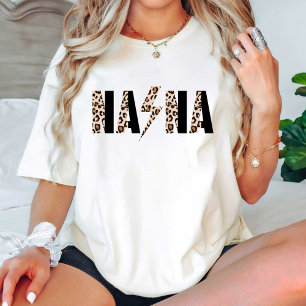 Leopard Print Nana Birthday or Anniversary Trendy  T-Shirt