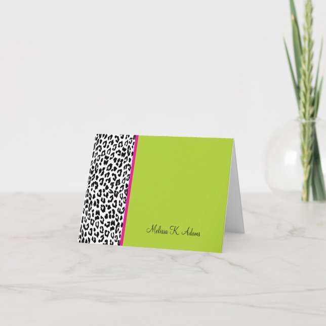 Leopard Print Note Card (Front)