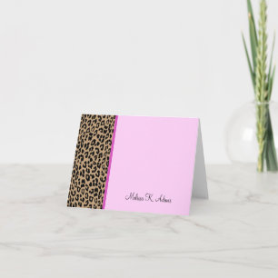 Leopard Print Note Card