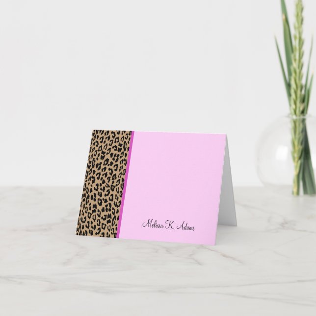 Leopard Print Note Card (Front)
