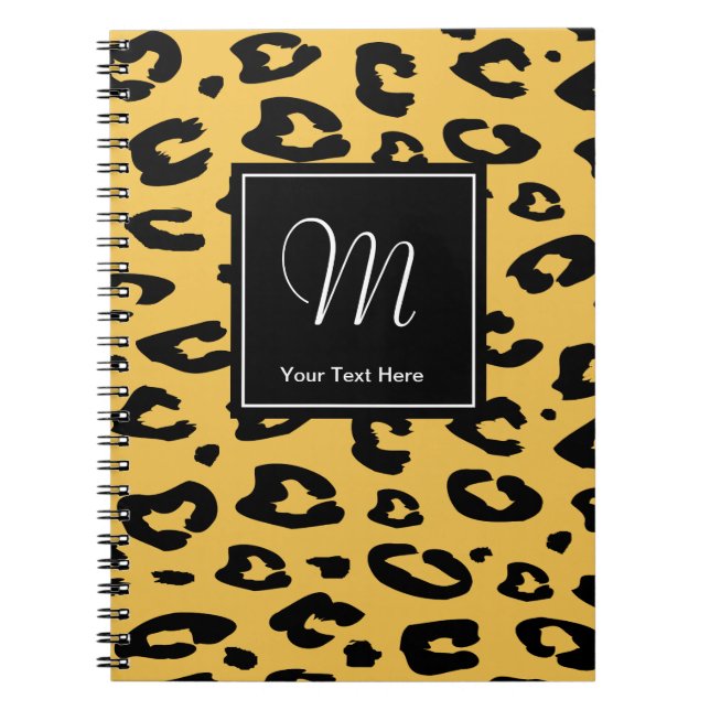 Leopard print notebook | Monogram animal print (Front)